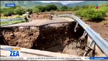 Caída de puentes vehiculares por las lluvias enciende las críticas  en Colima