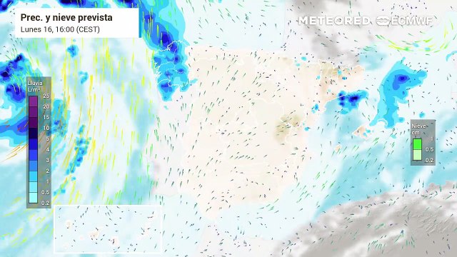 Fuerte temporal otoñal con lluvias abundantes y vientos intensos