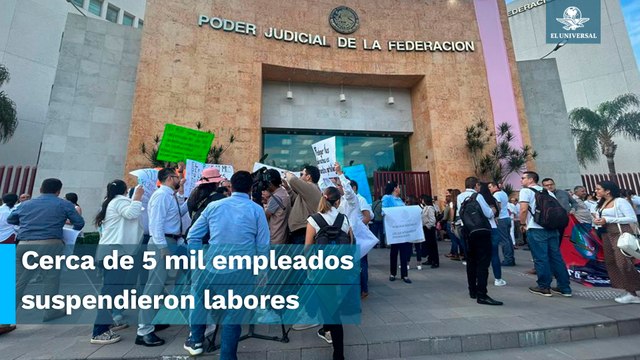 Empleados del Poder Judicial hacen paro de labores; piden freno a la desaparición de fideicomisos