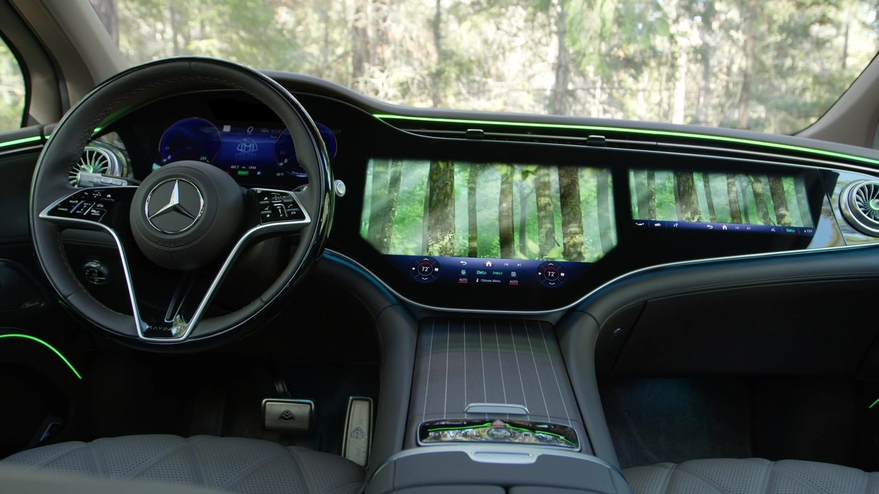 Mercedes-Maybach EQS 680 SUV Interior Design in Velvet Brown