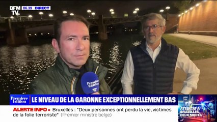 Sécheresse: le niveau de la Garonne exceptionnellement bas
