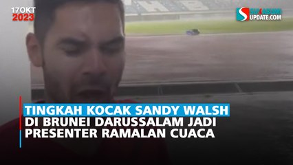 Tingkah Kocak Sandy Walsh di Brunei Darussalam Jadi Presenter Ramalan Cuaca