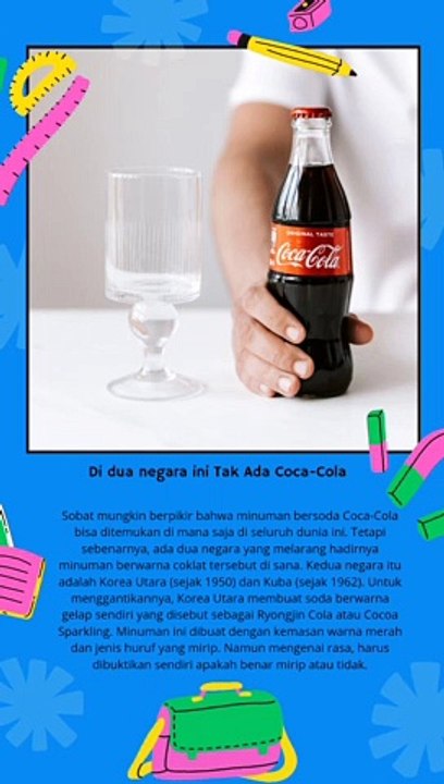 Fakta unik tentang dua negara yang di ada minuman Coca cola