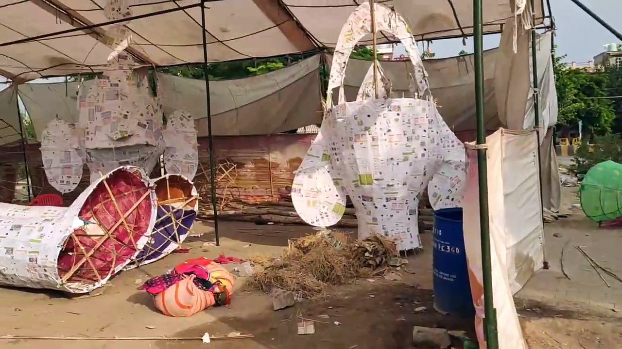 Dussehra 2023 : तैयार हो रहे रावण,कुंभकरण और मेघनाथ के पुतले, देखे वीडियो