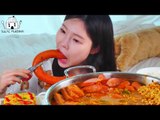 ASMR MUKBANG| Budae Jjigae with Kielbasa sausage(Korean Sausage stew), Rolled Omelettes.