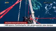 Son Dakika: Şahika Ercümen, Cumhuriyet'in 100. yılında dünya rekoru kırdı