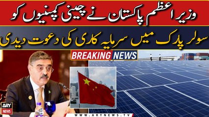PM Kakar invited Chinese companies to invest in solar park