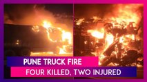 Pune Truck Fire: Four Including Two Minors Killed After Truck Catches Fire Post Hitting A Container