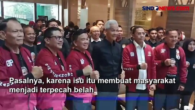 Larang Pendukung Pakai Isu SARA di Kampanye Pilpres 2024, Ganjar Pranowo: Haram Hukumnya!