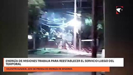 Energía de Misiones trabaja para reestablecer el servicio luego del temporal