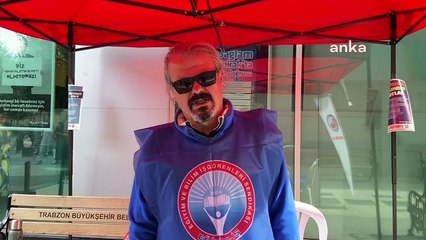Eğitim-İş Trabzon Şubesi, 'Barınamıyoruz, Geçinemiyoruz, Yaşayamıyoruz" Standı Açtı