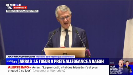 Arras: "Mohamed M. développait sa haine de la France" dans un enregistrement audio sur son téléphone, indique Jean-François Ricard, procureur de la République antiterroriste