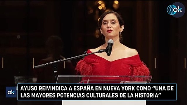 Ayuso reivindica a España en Nueva York como una de las mayores potencias culturales de la Historia