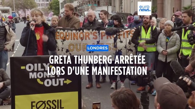A Londres, la militante écologiste suédoise Greta Thunberg arrêtée lors d'une manifestation