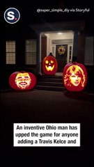 Taylor Swift and Travis Kelce Pumpkins Duet in Halloween Display
