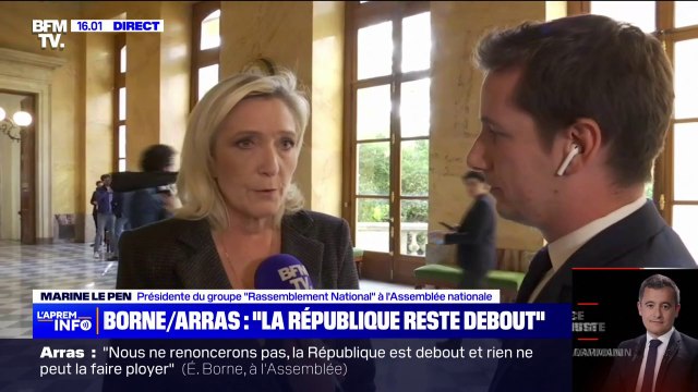 Ce sont eux [le gouvernement] qui sont totalement incohérents en faisant passer des textes pour aggraver l'immigration , déclare Marine Le Pen