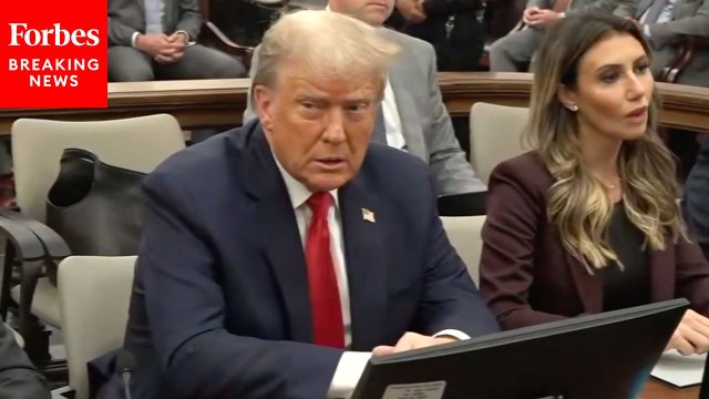 BREAKING NEWS: Cameras Capture Brief Moment Of Trump Back In NYC Courtroom For Civl Fraud Trial