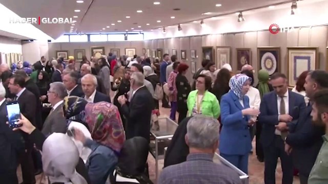 Ankara’da “Gelenekli Türk İslam Sanatları” sergisi açıldı... 130 eser sanatseverlerle buluştu