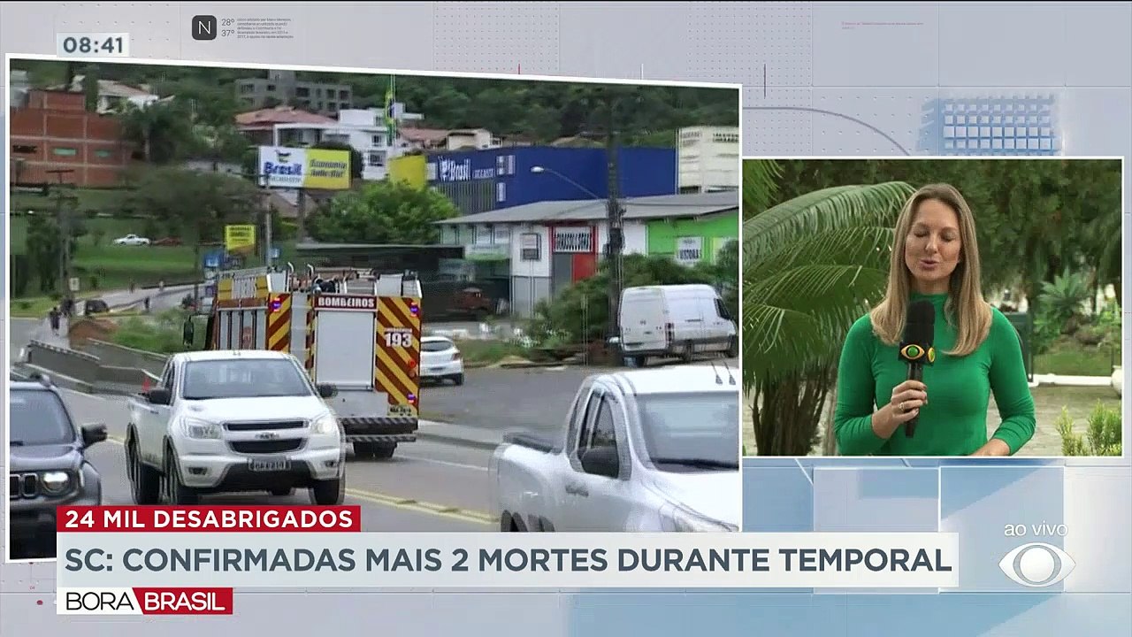 Números do temporal em Santa Catarina