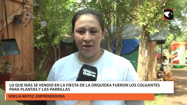 Lo que más se vendió en la Fiesta de la Orquídea fueron los colgantes para plantas y las parrillas