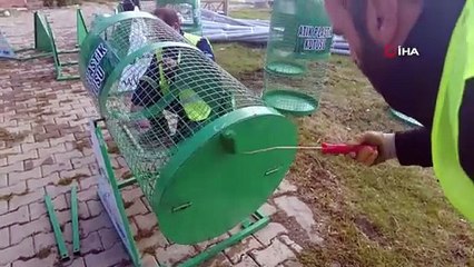 Erciş'te atık plastik geri dönüşüm kutuları yerleştirildi