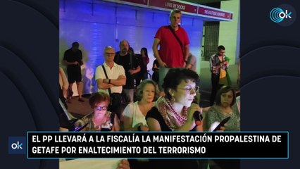 El PP llevará a la Fiscalía la manifestación propalestina de Getafe por enaltecimiento del terrorismo