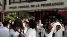 Concluye manifestación de trabajadores del PJF en Jalisco
