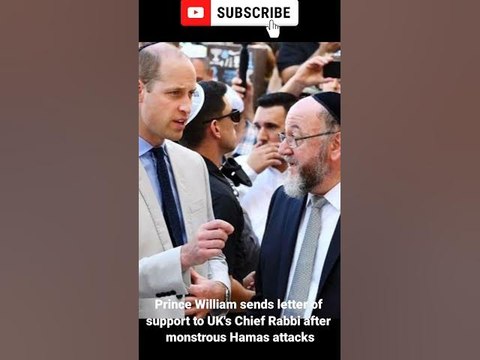 Prince William sends letter of support to UK's Chief Rabbi after monstrous Hamas attacks