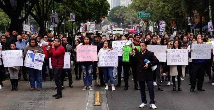 Trabajadores del Poder Judicial en Puebla continúan protestas por fideicomisos