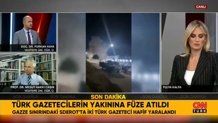 İsrail'de Türk gazetecilerin bulunduğu bölgeye roket düştü