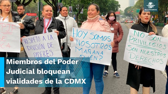 Continúan manifestaciones de trabajadores del Poder Judicial