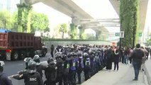 Policías se preparan para la llegada de manifestantes del PJF en CdMx