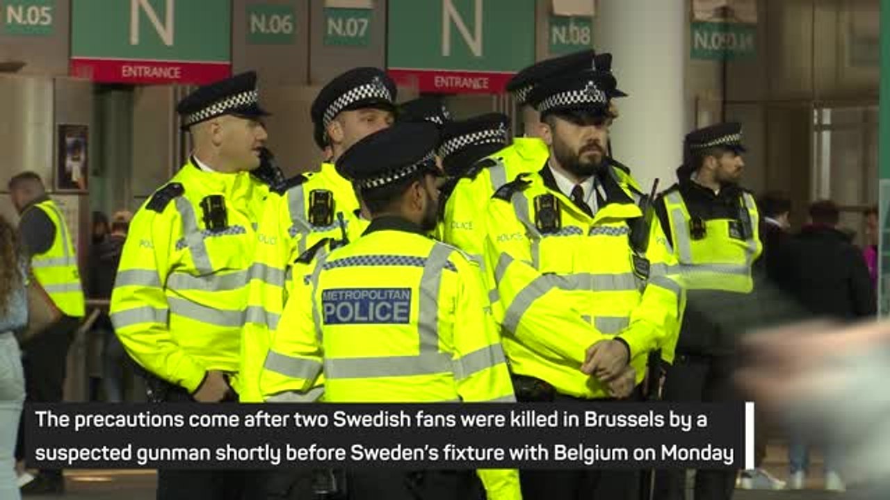 Police presence ramped up at Wembley after Brussels shooting