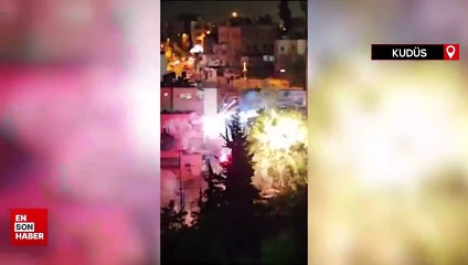 İsrail'in Gazze'deki El-Ehli Baptist Hastanesini vurmasının ardından Kudüslüler sokaklara çıktı