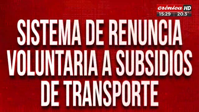 Sistema de renuncia voluntaria a subsidios de transporte: ¿Cuánto queda sin subsidio?