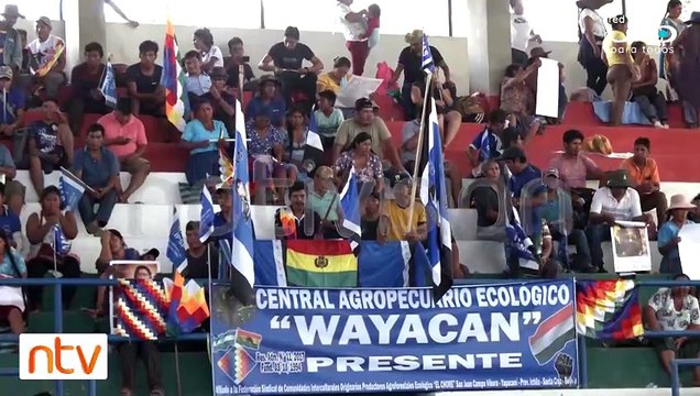 Expresidente Evo Morales emitió un discurso por vía telefónica en Yapacaní