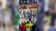 Ortalık bir anda karıştı! Fenerbahçe-Panathinaikos maçında kavga çıktı