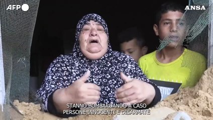 "Non me ne andro'": la resistenza di donna palestinese di Rafah