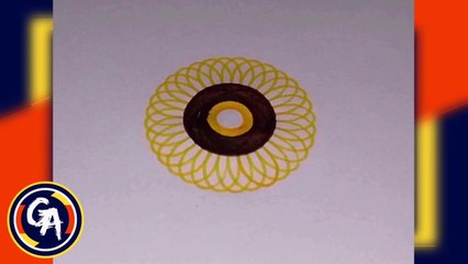 DIBUJANDO un interesante hipotrocoide con un espirógrafo en algunos segundos. (VIDEO 38). DRAWING an interesting hypotrochoid with a spirograph in a few seconds. (VIDEO 38).
