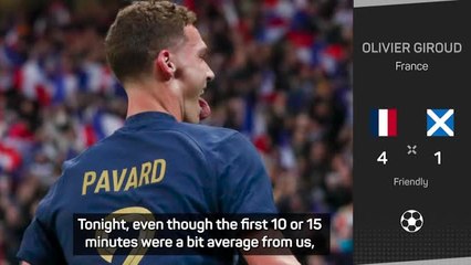 Benjamin Pavard channels his inner Giroud as France beat Scotland