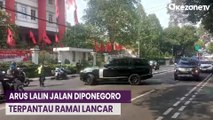 Situasi Arus Lalin Jalan Diponegoro Ramai Lancar Jelang Pengumuman Bacawapres Ganjar