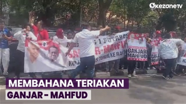 Teriakan Ganjar-Mahfud Menggema di Jalan Diponegoro Usai Pengumuman Bacapres