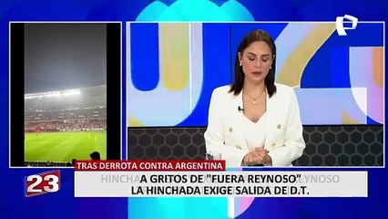 "Fuera Reynoso": hinchas peruanos piden salida de técnico tras derrota contra Argentina