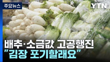 평년보다 20% 오른 배춧값..."김장은 포기" / YTN
