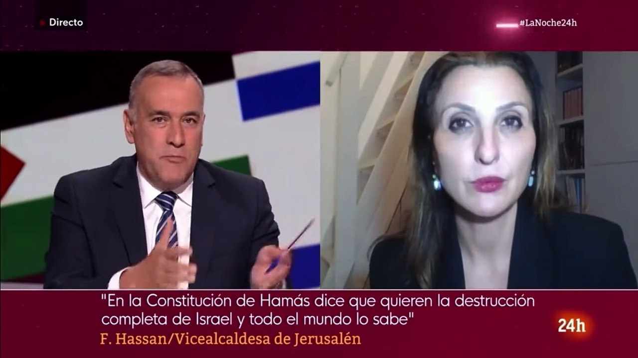 La vicealcaldesa de Jerusalén completa su virtuosa gira mediática española dando una lección magistral a Xabier Fortes (TVE)