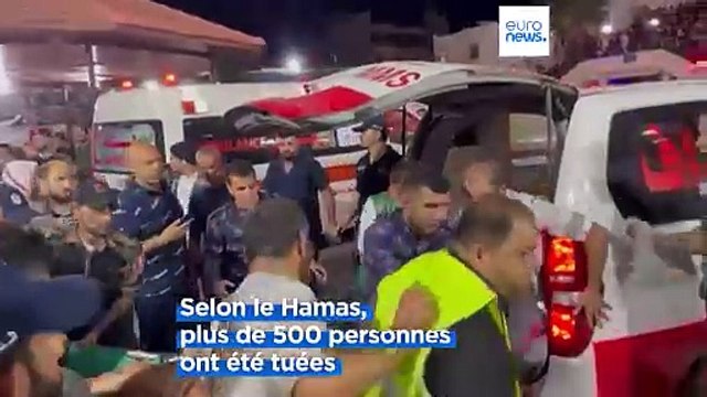 Frappe sur un hôpital de Gaza, des centaines de Palestiniens tués