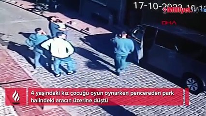 Beyoğlu'nda 3'üncü kat penceresinden düşen çocuğun mucize kurtuluşu
