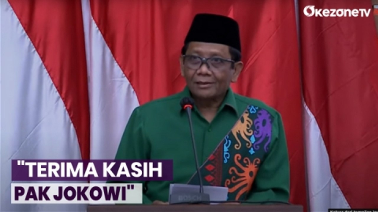Momen Mahfud MD Ucapkan Terima Kasih ke Jokowi Seusai Dipilih Jadi Cawapres Ganjar