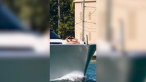 Tom Brady spotted sunbathing on his yacht