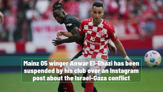 El-Ghazi suspended over pro-Palestine post